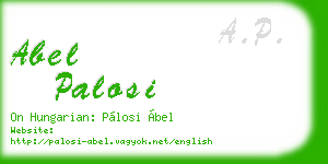 abel palosi business card