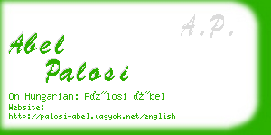 abel palosi business card